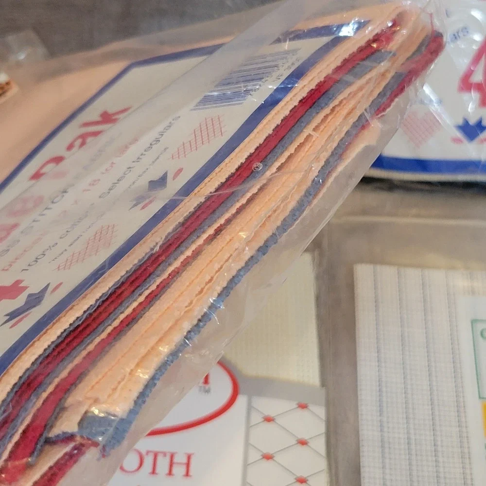 Zweigart Ben Franklin Cross Stitch Fabric‎ Bundle 10pc Multicolor 14 Count Aida